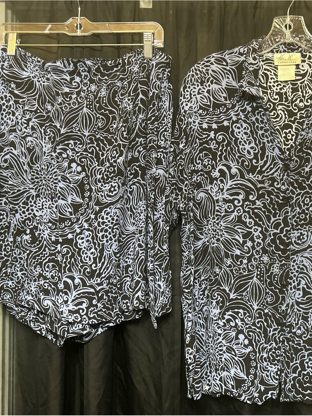 Kathie Lee Collection Black and White Floral Skort set